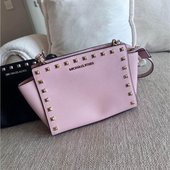 (2) Michael Kors Selma Studded Crossbody - Picture 3 of 9